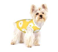Aster Blanco Margarita Amarilla,Camiseta de algodón sin Mangas para Mascotas, Chaleco Transpirable, Suave y elástico para Cachorros,L