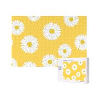 Aster Blanco Margarita Amarilla,Rompecabezas de Madera de 300 Piezas, Juego Familiar, Rompecabezas para Adultos, Adolescentes, decoración del hogar