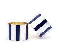 ASTER HOME - Servilleteros Dorados de Nácar Natural Negro y Blanco - Anillos para Servilletas Elegantes para Mesa Comedor Cocina - Servilleteros Decorativos Modernos (6)