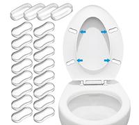 ASTER Juego de 20 piezas de repuesto para asiento de inodoro, parachoques de bidé con adhesivo fuerte para tapa de inodoro, almohadillas de goma para familias, hoteles, inodoros escolares