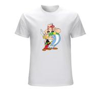 Asterix and Obelix Cartoon Print Funny T-Shirt Unisex for Men Women tee Size 3XL