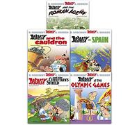 Asterix Series 3 Collection 5 Books Set (Book 11-15) (The Chieftains Shield, At the Olympic Games, Cauldron, Asterix in Spain, the Roman Agent)