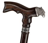 Asterom Fancy Bastón hecho a mano para hombre, águila, bastón de madera de diseño único, moderno (nogal)