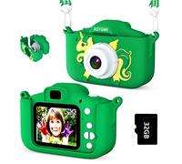 ASTGMI - Cámara de Fotos para niños, cámara Digital de 2,0 Pulgadas, Mini cámara Infantil, Recargable, videocámara, Regalo de Juguete para niñas, niños de 3 a 10 años, vídeo HD 1080p (Verde Oscuro)