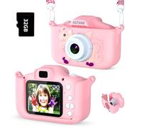 ASTGMI - Cámara Digital Infantil de 2,0 Pulgadas, minicámara Recargable, videocámara, Regalo, Juguete para niñas y niños de 3 a 10 años, vídeo HD, 1080p, Tarjeta SD de 32 G
