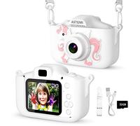 ASTGMI Cámara Fotos Infantil,1080P HD Camara de Fotos para Niños,Cumpleaños Juguetes de Cámara Digital para Niños y Niñas de 3 4 5 6 7 8 9 10 Años,con Tarjeta SD de 32 GB(Blanco)