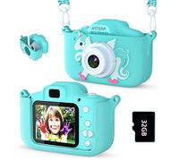 ASTGMI - Cámara para niños, cámara Digital de 2,0 Pulgadas, para niños, Mini cámara Infantil, Recargable, videocámara, Regalo de Juguete, niñas, niños de 3 a 10 años, vídeo HD 1080p, Tarjeta SD 32G
