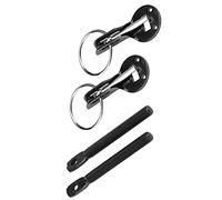 Astibym Kit de Bloqueo de Pasador de capó, capó Antivibración (Negra) | Aleación de Aluminio y Acero Inoxidable, Uso en Carreras, Ajuste Universal, Requiere Perforación, Accesorios de