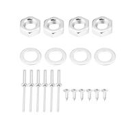 Astibym Kit de Bloqueo de Pasador de capó, capó Antivibración (Plata) | Aleación de Aluminio y Acero Inoxidable, Uso en Carreras, Ajuste Universal, Requiere Perforación, Accesorios de