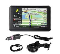 Astibym Navegación GPS, Navegador GPS con Pantalla Táctil Dual DDR256M 8G MP3 FM Mapa Europa Mapa 508 Universal para Coche Camión