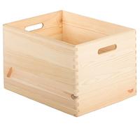 Astigarraga Caja de almacenaje de madera maciza de pino sin tapa 23x40x30cm