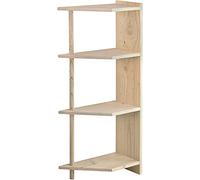 Astigarraga Estantería librería Gala esquinera de 4 baldas de Madera Maciza de Pino 120,7x50x25cm