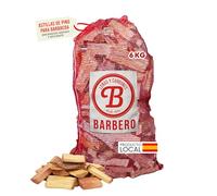 Astillas Madera para Barbacoa Natural Pino Encendido Rápido Chimenea Estufa Saco 6Kg Secado Controlado Alto Poder Calor Combustión Limpia Fácil Uso Exterior Interior Parrilla Camping