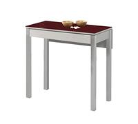 ASTIMESA ala caída Mesa de Cocina, Metal, Burdeos, 90x50 cms