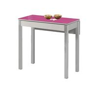 ASTIMESA ala caída Mesa de Cocina, Metal, Fucsia, 90x50 cms