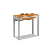 ASTIMESA ala caída Mesa de Cocina, Metal, Naranja, 90x50cm-extendida 90x70 cms