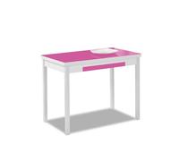 ASTIMESA Alas Cristal Mesa de Cocina, Metal, Fucsia, 100x60cm