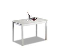 ASTIMESA - Mesa de Cocina con Tapa laminada Color Niebla - Estructura de Aluminio- Ideal para Cocinas Pequeñas y Decoración Minimalista - Práctica para Organizar Espacios - Medidas: 110 cm x 70 cm