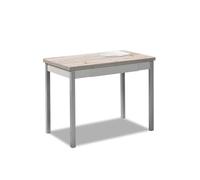 ASTIMESA - Mesa de Cocina Extensible con Alas - Estructura de Aluminio con Tapa laminada Amundsen y alas a Juego - Mesa Cerrada: 90 x 50 cm. Mesa extendida: 140 x 50 cm.