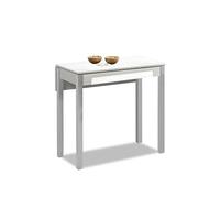 ASTIMESA - Mesa de Cocina Extensible con Cajón y ala Caída - Estructura de Aluminio - Color Cervino - Ideal para Espacios Pequeños - Mesa Extensible de 90 x 50 cm a 90 x 70 cm