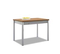 ASTIMESA - Mesa de Cocina Extensible - Estructura Aluminio Tapa Laminado - Color Amazona - Ideal para Espacios Pequeños - Medidas: 90 x 50 cm - Extensible: 140 x 50 cm
