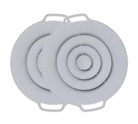 Astis Tapa silicona para olla,prueba de derrames accesorios herramientas,Protector de silicona para ollas de entre 15-25 cm de diámetro,Tapa antisalpicaduras para evitar derrames (Gris)