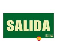Astlight Señal Salida de Emergencia Homologada 320x160 mm | Cartel de Salida Fotoluminiscente Homologada | Señal Indicativa de Salida de Emergencia Fotoluminiscente