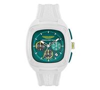 Aston Martin Am Formula 1 MTFO1 - Reloj analógico de Cuarzo para Hombre (Silicona), Blanco, Correa