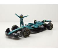 Bburago F1 Aston Martin AMR25#14 Alonso Incluye Figura de piloto de Carreras (2025) - Modelo de Coche Fórmula 1 Escala 1:24, Fiel Coche de coleccionista, Coche de Juguete, a Partir de 14 años (18