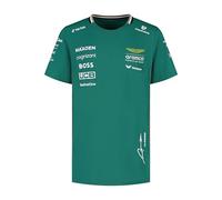 Aston Martin F1 2025 Camiseta del Equipo Kids Alonso | Logotipos de los socios del equipo Aston Martin F1, Logotipo del equipo Aston Martin F1 en el pecho y la espalda