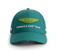 Aston Martin F1 2025 Gorra del Equipo Lance Stroll | Impresión HD del logotipo del equipo Aston Martin F1, Visera con logotipo AMR25 en sándwich, Producto oficial con licencia