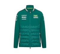 Aston Martin F1 Chaqueta híbrida del equipo 2024 para hombre con acolchado Thermore - Verde - Talla: M