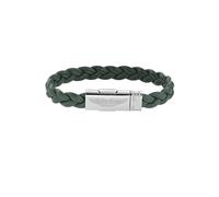 ASTON MARTIN Pulsera Hombre Correa Verde Cuero Acero Inoxidable AML THRILL