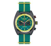 Aston Martin Reloj de Pulsera para Hombre Chrono Am Formula 1, Nailon, Verde