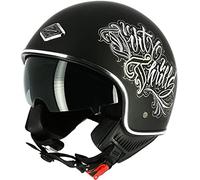 Astone Helmets Casco Moto Jet homologado CE Mini 66 Negro Mate Talla M