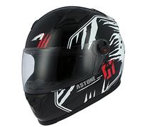 Astone Helmets - Casque intégral GT2 Graphic Predator - Casque idéal milieu urbain - Casque intégral en polycarbonate - Black/white XL