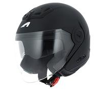 Astone Helmets - Casque jet DJ8 monocolor - Casque jet look rétro - Casque idéal en zone urbaine - Coque en polycarbonate - Matt black XL