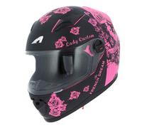Astone Helmets GT2 Graphic Lady Custom - Casco de moto para mujer, casco urbano ideal para motocicleta, casco de policarbonato integral, color negro y rosa XS