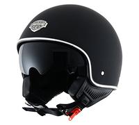 Astone Helmets - Minijet 66 - Casque jet vintage - Casque style rétro US - Casque de moto en polycarbonate - matt black L