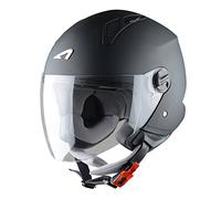 Astone Helmets - MINIJET monocolor - Casque jet - Casque jet urbain - Casque moto et scooter compact - Coque en polycarbonate - Black Matt XS