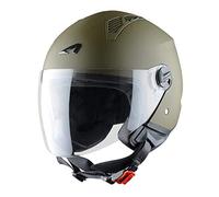 Astone Helmets - MINIJET monocolor- Casque jet - Casque jet urbain - Casque moto et scooter compact - Coque en polycarbonate - Army S