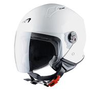Astone Helmets - MINIJET monocolor - Casque jet - Casque jet urbain - Casque moto et scooter compact - Coque en polycarbonate -White Gloss M