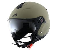 Astone Helmets - MINIJET S SPORT monocolor - Casque jet compact - Casque de moto look sport - Casque de scooter mixte - Casque en polycarbonate - Matt Army XL