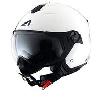 Astone Helmets - MINIJET S SPORT monocolor - Casque jet compact - Casque de moto look sport - Casque de scooter mixte - Casque en polycarbonate -Gloss white XL