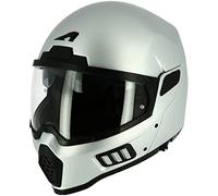 Astone Helmets Spectrum - Casco de moto integral con homologación de casco de motocicleta de fibra de vidrio - Silver XL