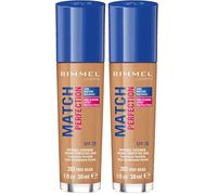 Astor Rimmel London Match Perfection 203, Foundation Base De Maquillaje Con Spf20, True Beige, 123 G, 203-true Beige, Vanilla, 30 Mililitro (Paquete de 2)