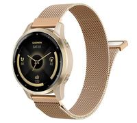 Astorgos 18mm Correa Metálica Compatible con Garmin Venu 4 41mm/3S/2S; Forerunner 265S/255S; Vivoactive 4S/Vivomove 3S, Correa de Repuesto Malla de Acero Inoxidable con Cierre Magnético, Oro Rosa