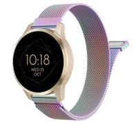Astorgos 18mm Correa Metálica Compatible con Garmin Venu 4 41mm/3S/2S; Forerunner 265S/255S; Vivoactive 4S/Vivomove 3S, Correa de Repuesto Malla de Acero Inoxidable con Cierre Magnético, Arco Iris