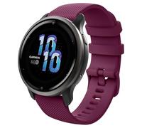 Astorgos 1Pack Pulsera de Reloj Compatible con Forerunner 265S/255S/255S Music/Vivoactive 4S/Venu 3S/Venu 2S/Vivomove 3S, 18 mm Pulsera de Silicona Suave Transpirable Reemplazo, Vino Rojo