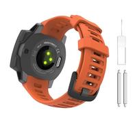 Astorgos 1Pack Sport Watch Band Compatible con Garmin Instinct Esports/Solar/Tactical/Tide Military Watch/Instinct 2 Sports GPS, Pulsera de Silicona Suave Reemplazo de la Correa, Rojo Fuego